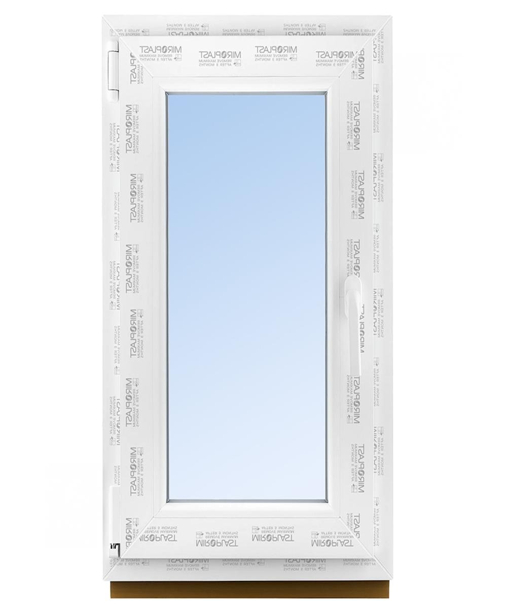 Вікно металопластикове поворотно-відкідне WDS Miroplast з двокамерним склопакетом три скла 550х1200 мм (4-8-4-12-4)