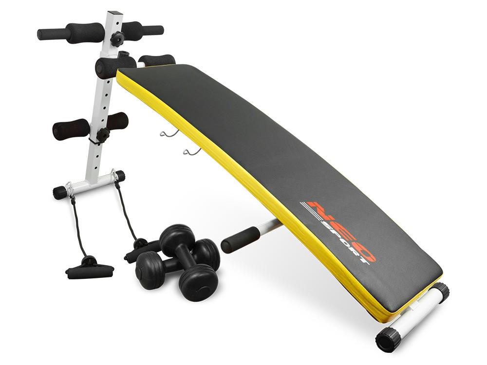 Лава регулируемая NEO-SPORT NS-07 с эспандерами и гантелями (414347)