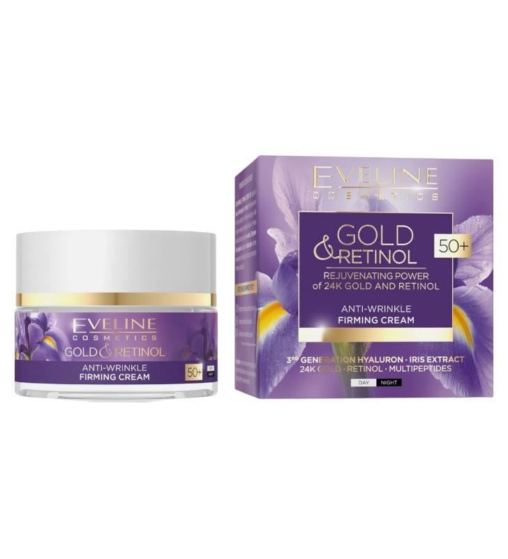 Крем для лица лифтинг EVELINE GOLD & RETINOL 50+ омолаживающий 50 мл (5466) Крем для лица лифтинг EVELINE GOLD & RETINOL 50+ омолаживающий 50 мл (5466)