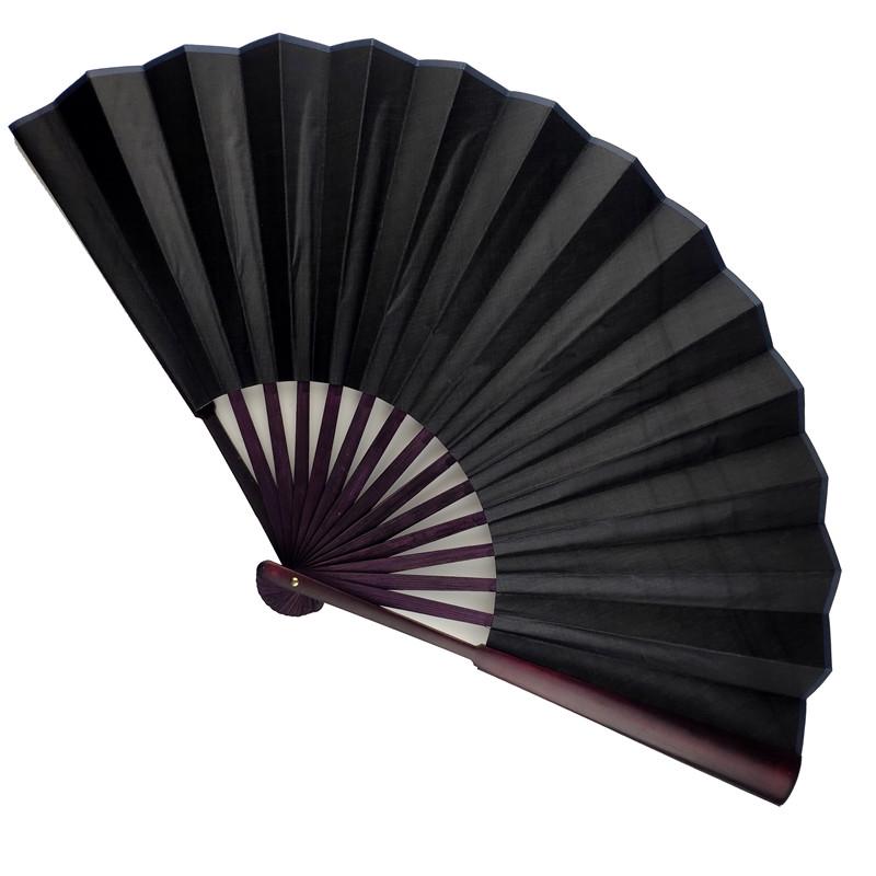 Віяло чорне двостороннє 33х60 см (C3457)