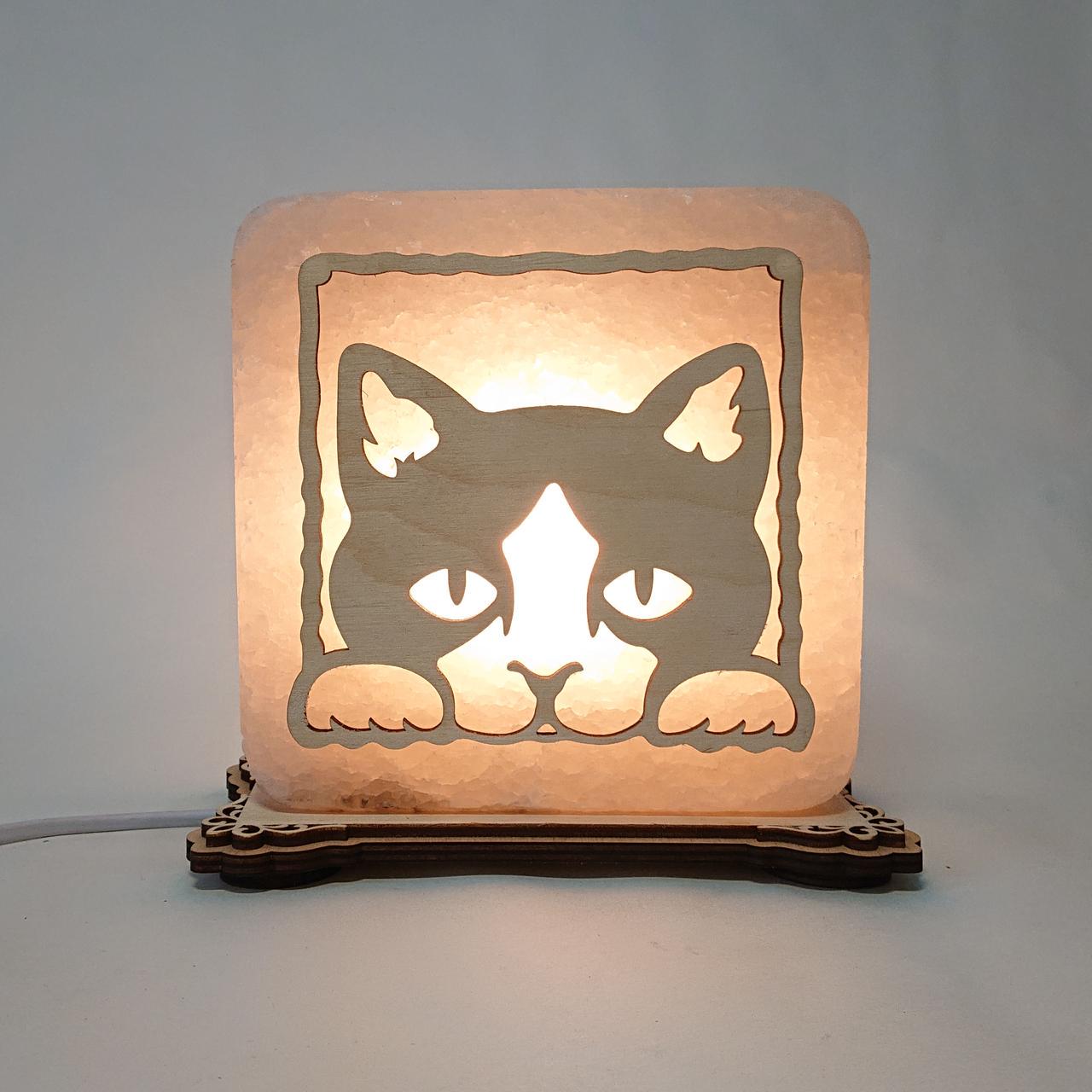 Соляной светильник Кот (k-0009-y)