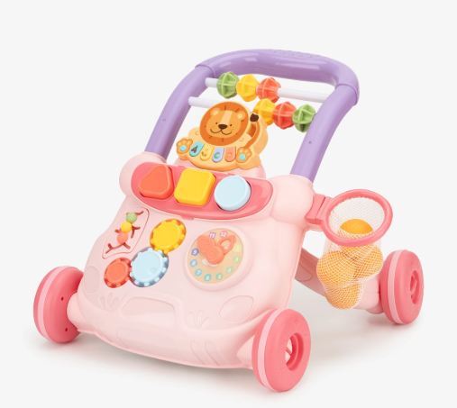 Ходунки-каталка детские Fun Game 368-17 с игровой розовой панелью с музыкой (2506502690)