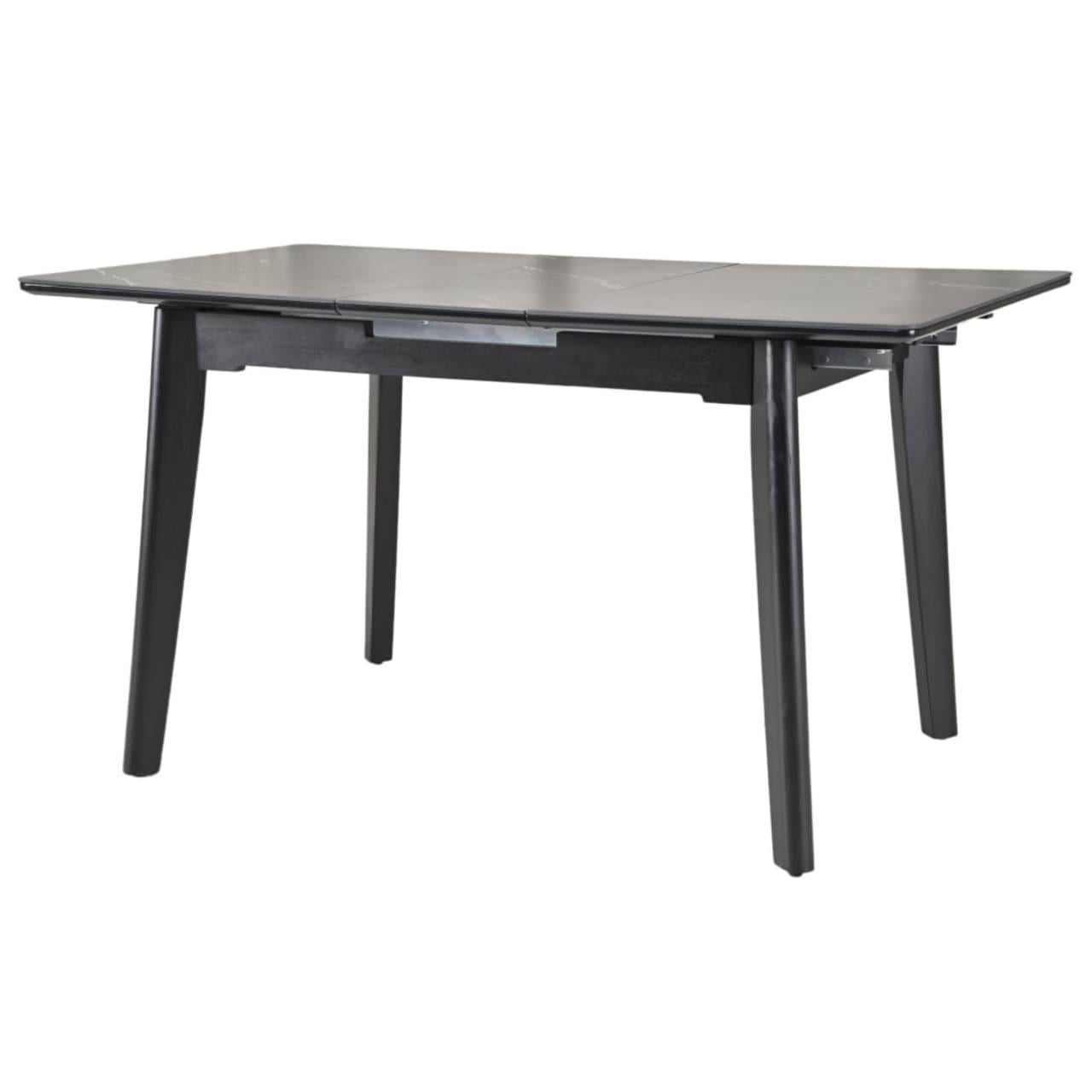 Обеденный стол OSTEN 110-140x80 см Black Matt (402395)