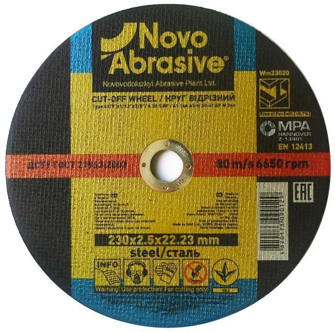 Отрезной диск NovoAbrasive WM23025 по металлу 230х2,5х22,23 мм (21552)