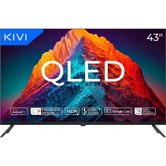 Телевизор Kivi 43U770QB 43" QLED 4K UHD Android TV 11 LAN Wi-Fi Black