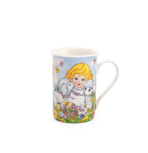 Кружка фарфоровая Пасхальный ангел 270 мл (380-410)