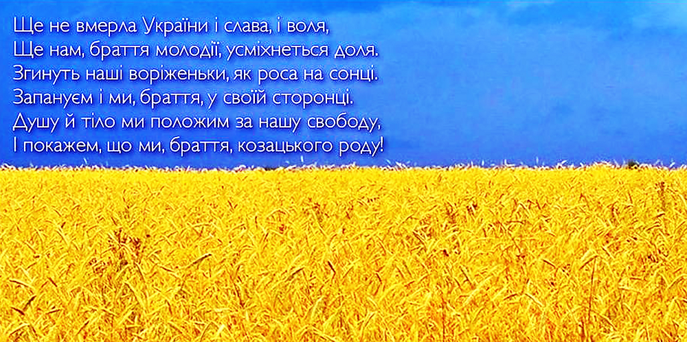 Алмазная мозаика Чарівний діамант Гимн Украины 100x50 см (КДИ-1532)