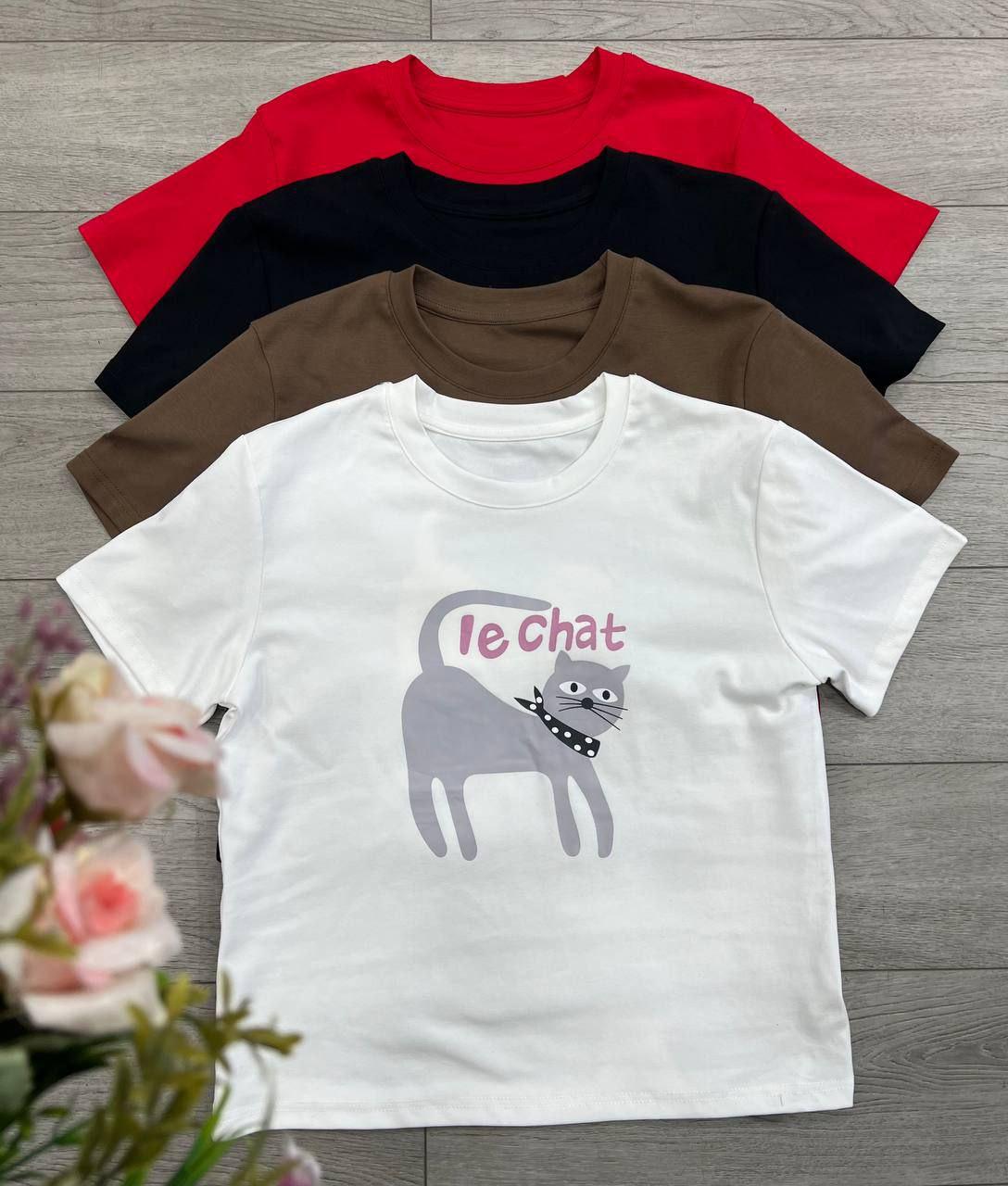 Футболка женская хлопковая Le Chat OS Белый (#896-02) - фото 6