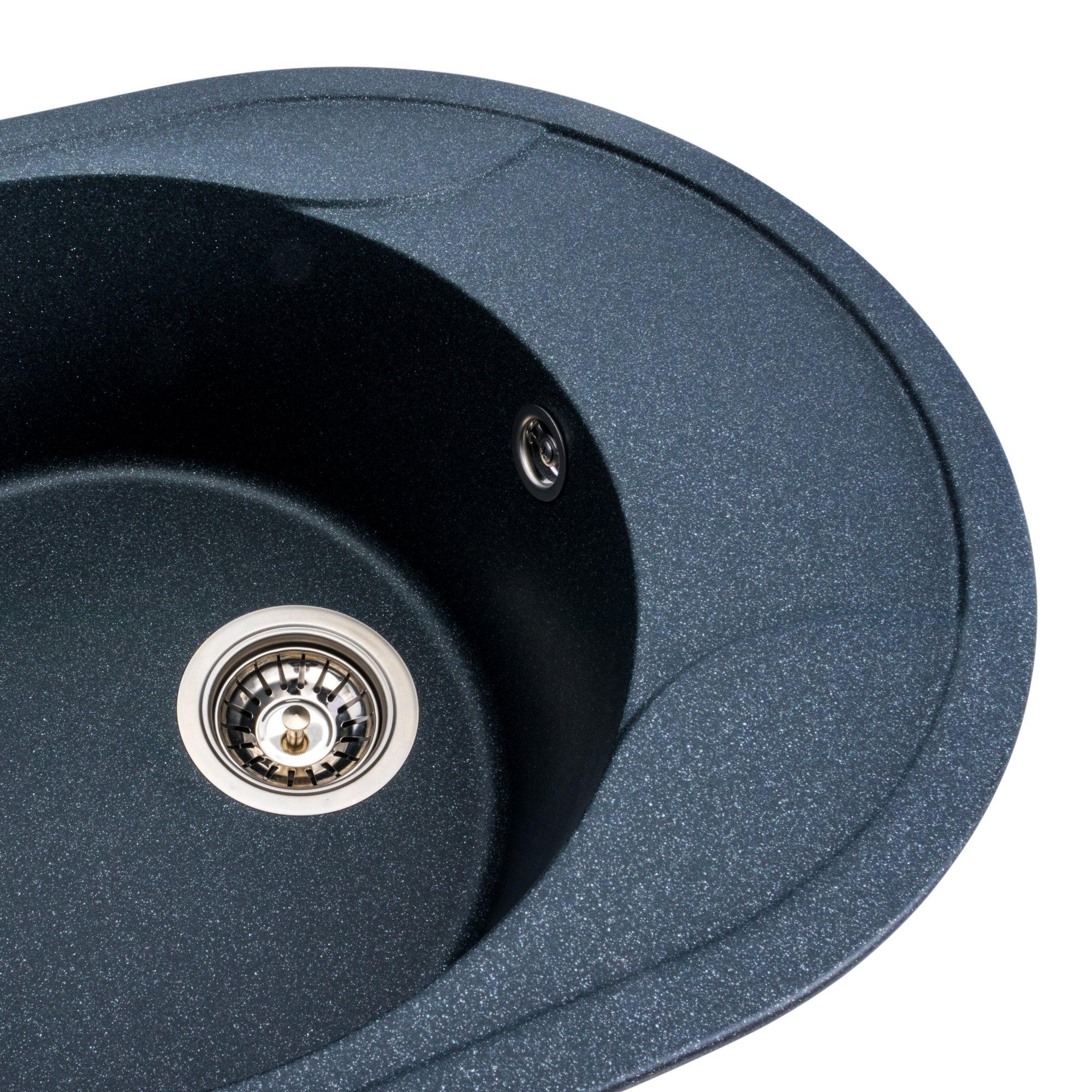 Мойка для кухни гранитная Platinum 5847 ONYX матовая Антрацитовый - фото 3 Мойка для кухни гранитная Platinum 5847 ONYX матовая Антрацитовый - фото 3