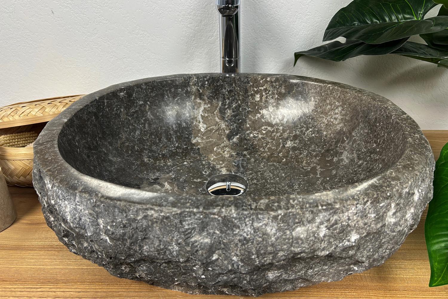 Умивальник накладний з мармуру з унікальною текстурою 53х43х16,5 см Сірий (25167780) - фото 4 Умивальник накладний з мармуру з унікальною текстурою 53х43х16,5 см Сірий (25167780) - фото 4