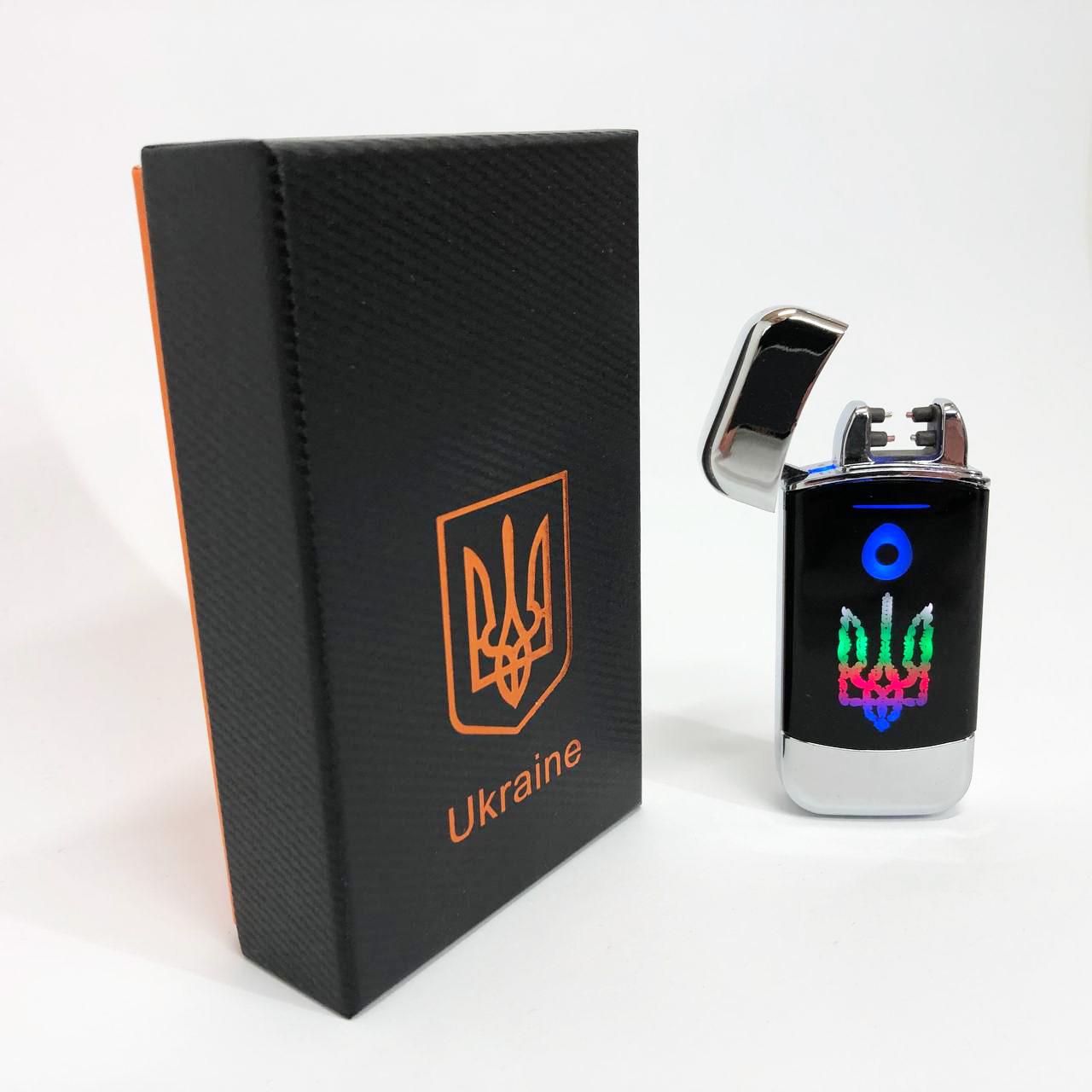 Зажигалка дуговая электроимпульсная зажигалка с USB-зарядкой Украина Lighter Серебристый (HL-439) - фото 4 Зажигалка дуговая электроимпульсная зажигалка с USB-зарядкой Украина Lighter Серебристый (HL-439) - фото 4
