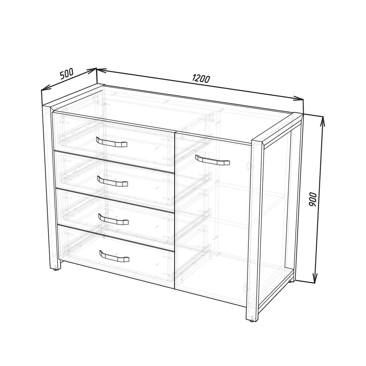 Комплект меблів спальня готовий К7 УТП028660 Loft Тахо - фото 4 Комплект меблів спальня готовий К7 УТП028660 Loft Тахо - фото 4