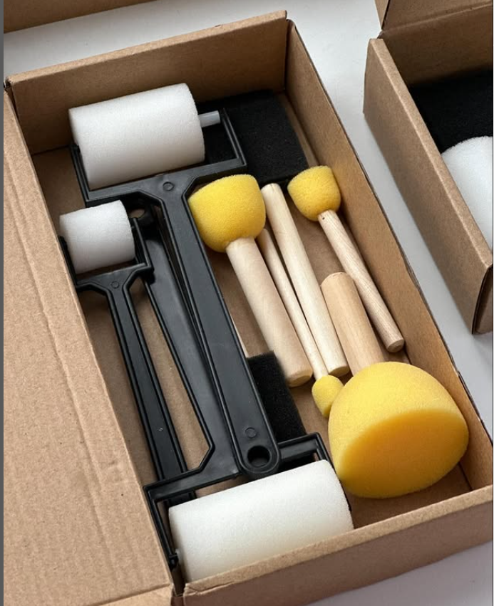 Набір поролонових спонжів для малювання D.K.ART&GRAFT круглі/прямокутні/ролики 9 шт. (204525) - фото 2 Набір поролонових спонжів для малювання D.K.ART&GRAFT круглі/прямокутні/ролики 9 шт. (204525) - фото 2