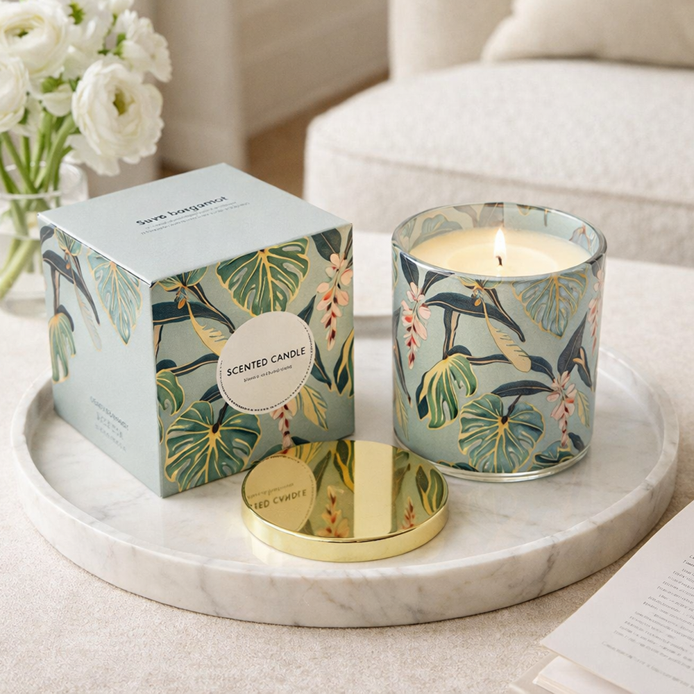 Аромасвеча в стеклянном стакане с металлической крышкой Oud Bergamot 480 г 9x7 см (37-berg-120736)