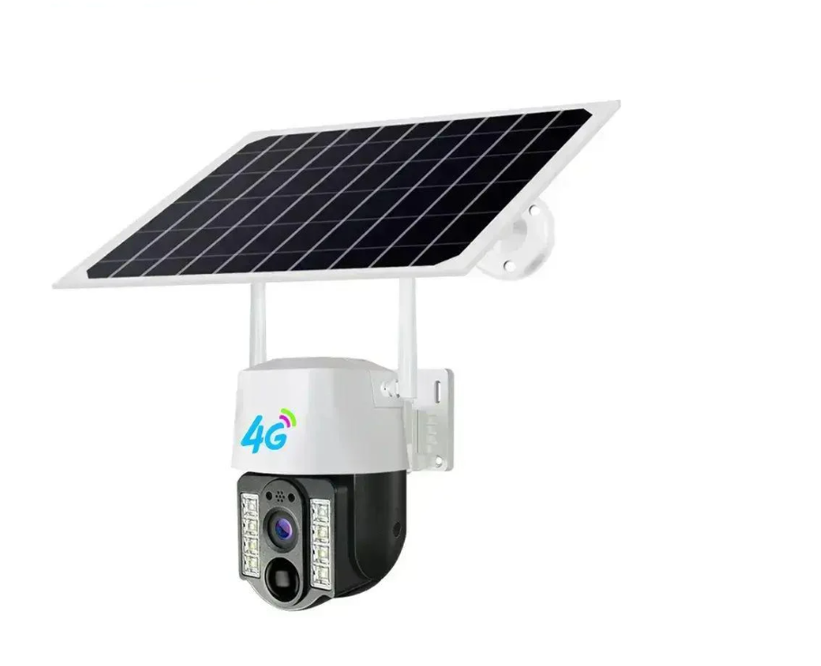 Камера видеонаблюдения с сигнализацией и датчиком движения v380 pro/4 mp/4 DG SIM karta/SM-360 IP66 Бело-черный