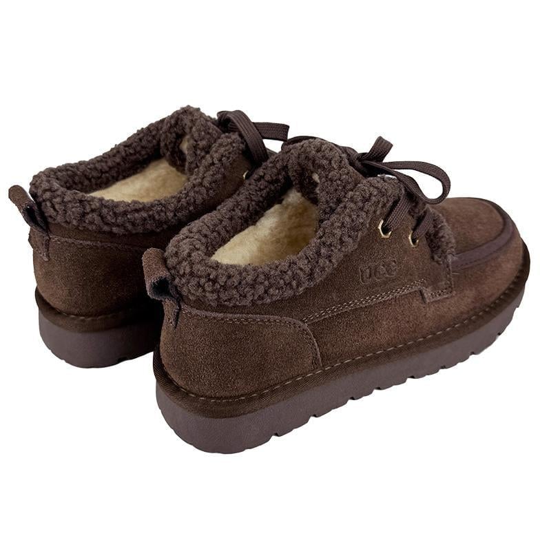 Угги женские замшевые на шнуровке 5078-24 p. 37 23 см Шоколадный - фото 4 Угги женские замшевые на шнуровке 5078-24 p. 37 23 см Шоколадный - фото 4