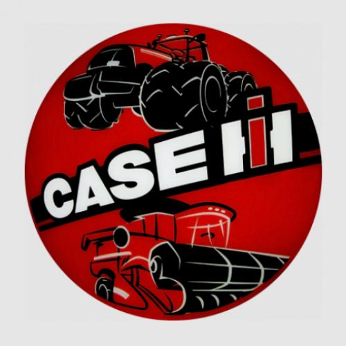 Стикер Case in circle 5x5 см Красный с черным/Белый (21562123)