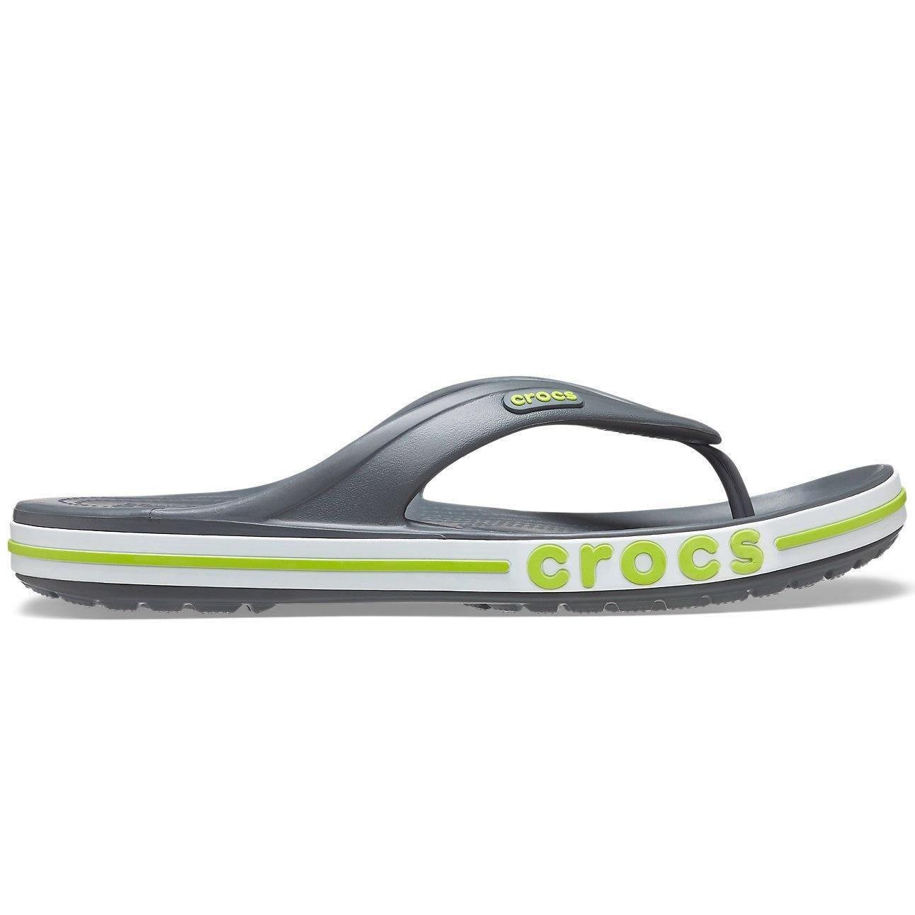 Вьетнамки Crocs Bayaband flip M9W11 р. 42/43 27 см Slate Grey Lime Punch (205393)