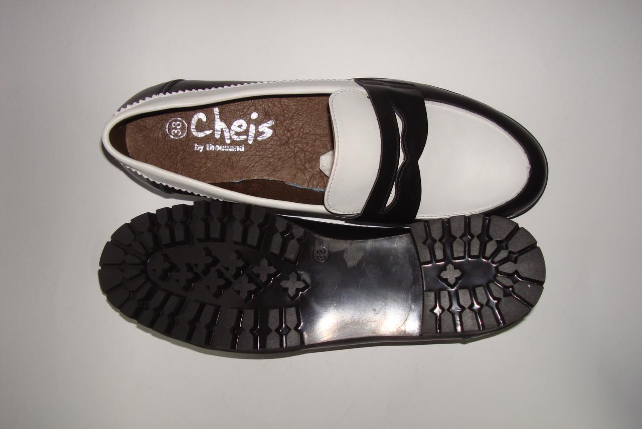 Мокасины женские кожаные Cheis 40 р. 26,5 см Черный (2333723751) - фото 7