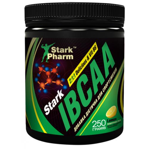 Амінокислота BCAA для спорту Stark Pharm Stark IBCAA 2:1:1 Delicious & B6 Powder 250 g /40 servings/ Лимон