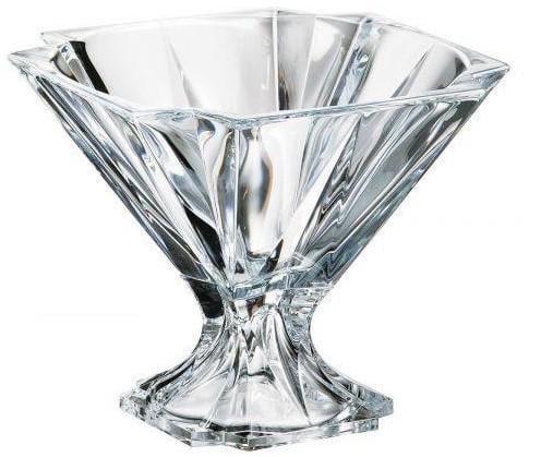 Фруктовница на широкой ножке Bohemia Metropolitan богемское стекло прозрачная 305 мм