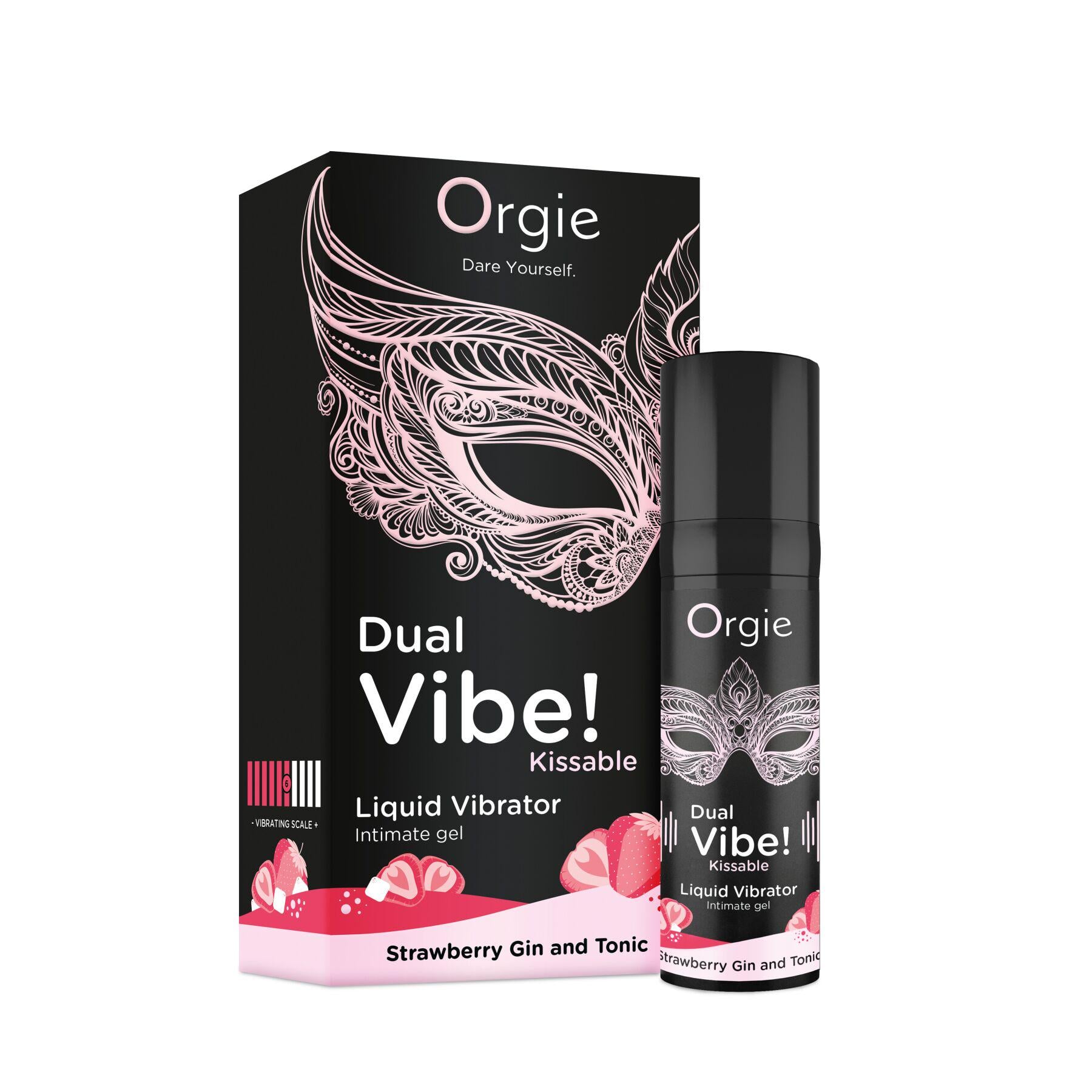 Вибратор жидкий Orgie Strawberry Gin & Tonic Kissable 15 мл