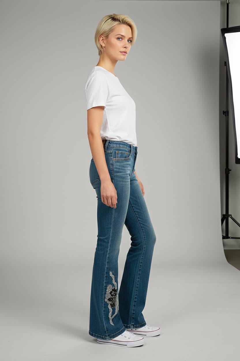 Джинсы женские Tantra S-1470 винтажные р. 48 Синий (17852174) - фото 5