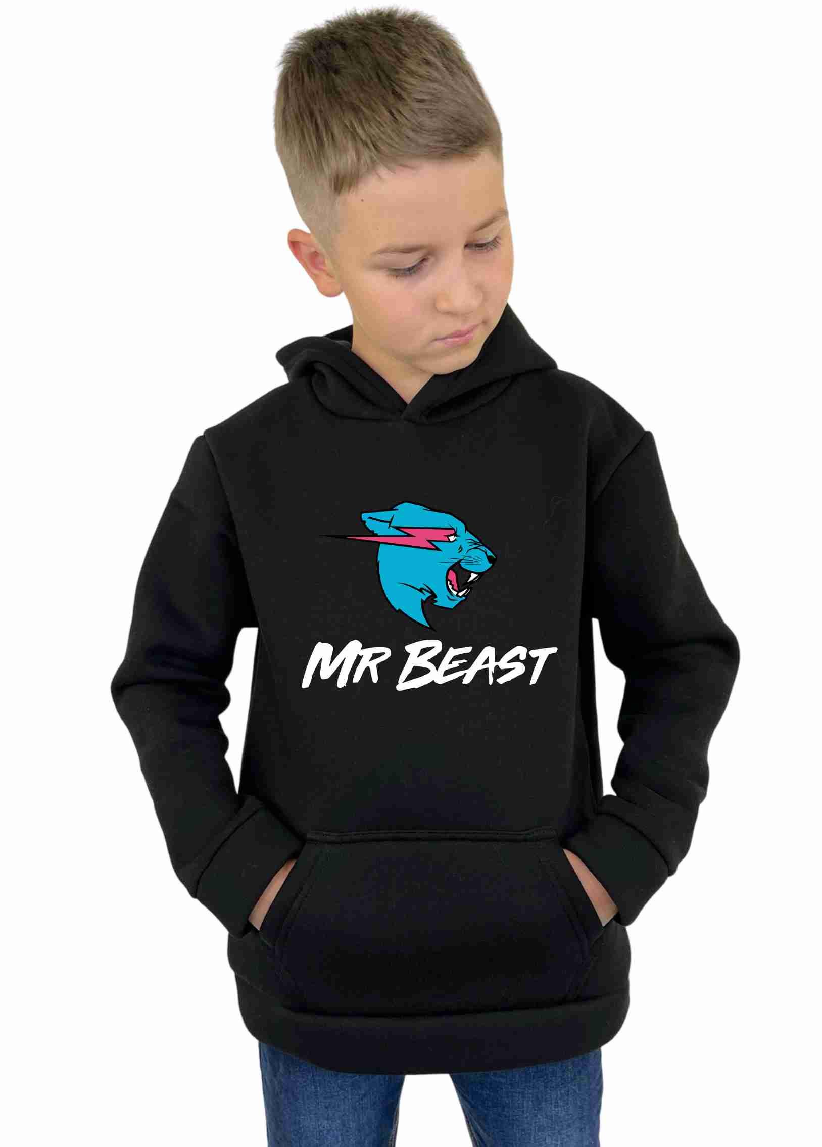 Толстовка утеплена дитяча TM Spinogriz СПИ2024 Mr Beast 146 см Чорний (19317166)