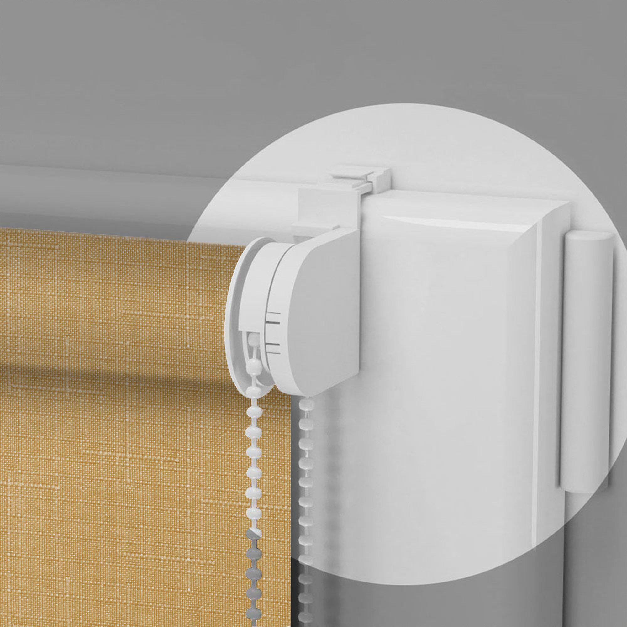 Ролета тканевая Decolux 75х160 см LEN Слоновая кость - фото 3