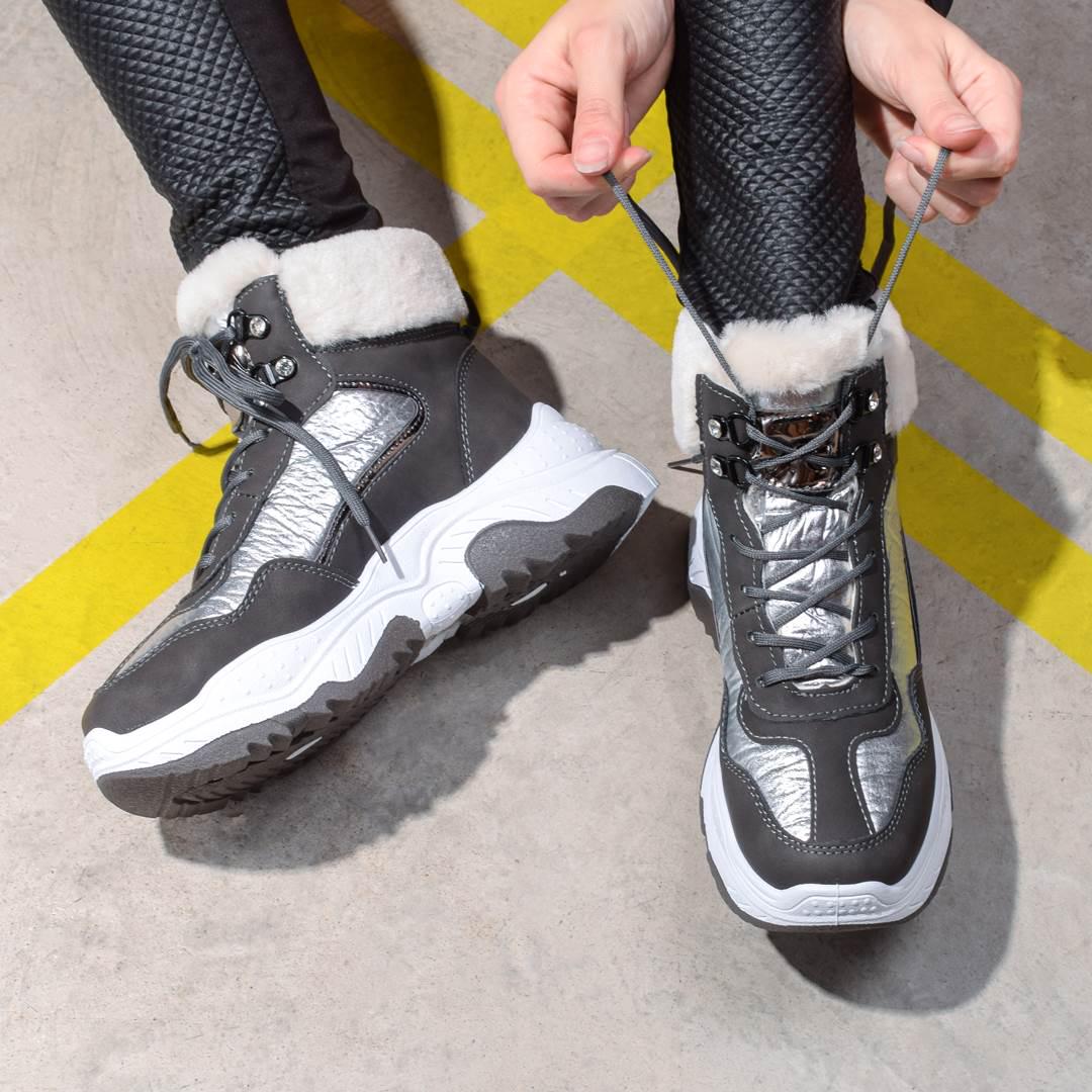 Ботинки женские зимние на массивной подошве 323909 р. 38 23,5 см