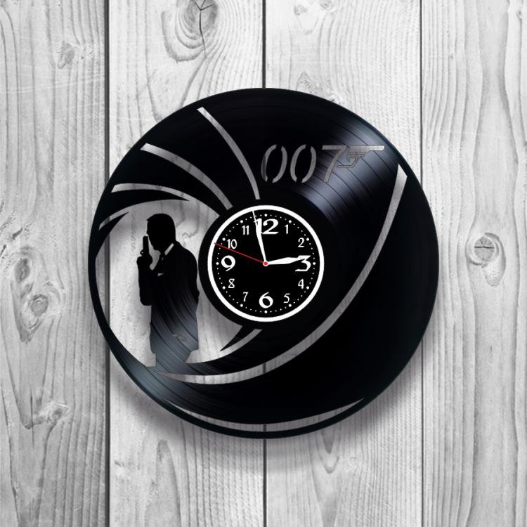 Часы настенные Агент 007 0518 из виниловой пластинки