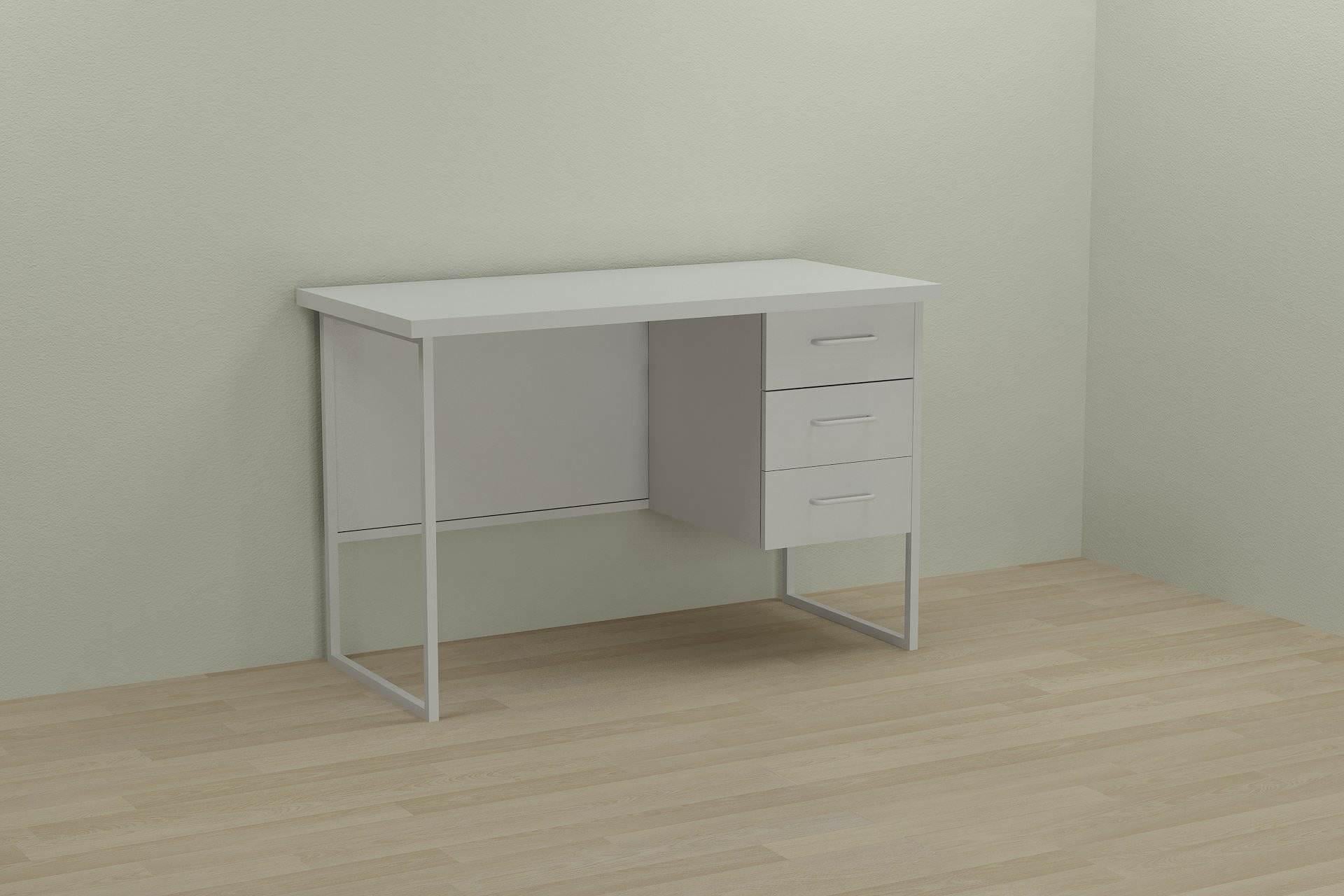 Стол компьютерный Ferrum-decor Гарри ДСП 32 мм 75x140x70 см Белый/Белый (FRD-101016)