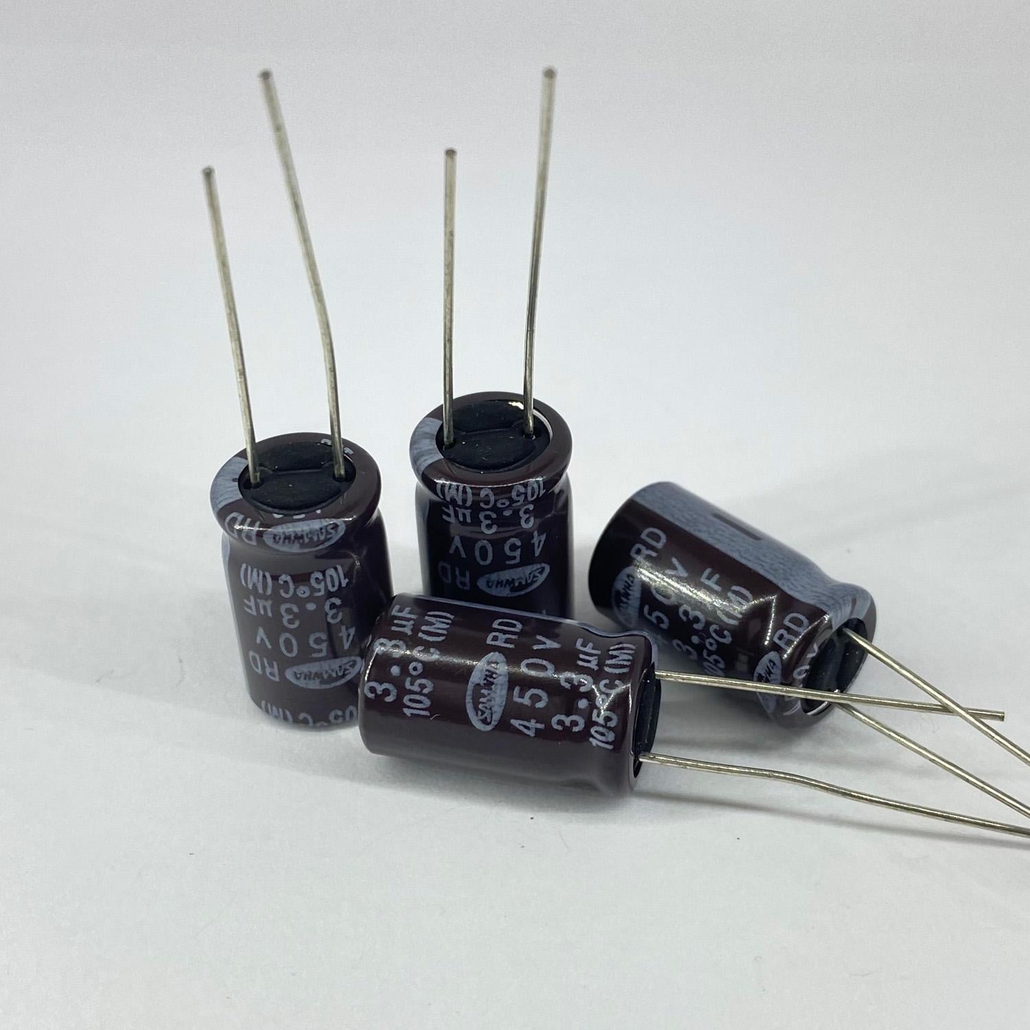 Электролитические конденсаторы Samwha 3,3 мкф 450V 10x16 мм 105 °C (5228)