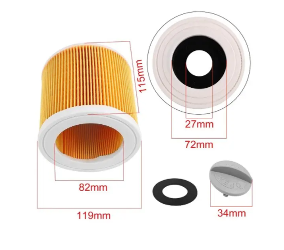 Фільтр для пилососу HEPA Karcher WD2250/MV2/MV3/WD3 2 шт. - фото 3 Фільтр для пилососу HEPA Karcher WD2250/MV2/MV3/WD3 2 шт. - фото 3