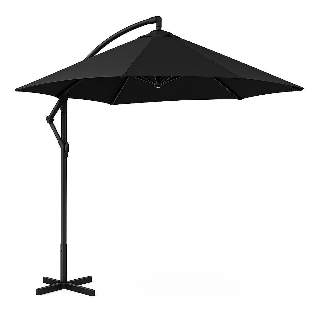 Парасолька садова регульована WCG з чохлом/нахилом 2,5x2,5 м Чорний Парасолька садова регульована WCG з чохлом/нахилом 2,5x2,5 м Чорний