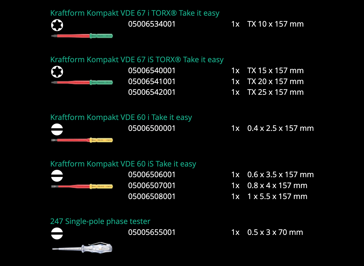 Викрутка зі змінними насадками WERA Kraftform VDE 16 Slim 1 SL/PH/PZ/PZ/S/TX (05006608001) - фото 12 Викрутка зі змінними насадками WERA Kraftform VDE 16 Slim 1 SL/PH/PZ/PZ/S/TX (05006608001) - фото 12