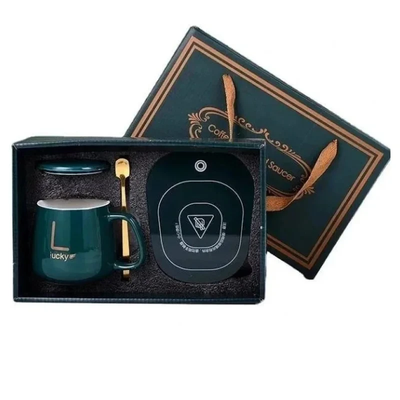 Электрочашка керамическая с подогревом в подарочной коробке Зеленый (MX-00008956Z) - фото 1 Электрочашка керамическая с подогревом в подарочной коробке Зеленый (MX-00008956Z) - фото 1