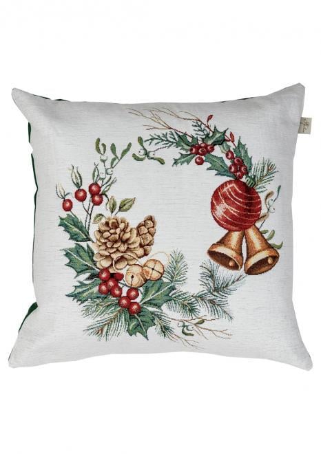 Наволочка гобеленова з велюром Віночок 45х45 см (31349)