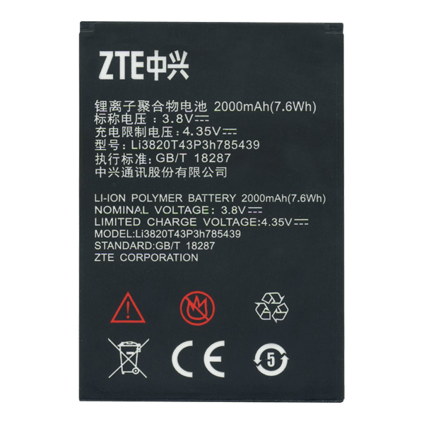 Батарея ZTE Li3820T43P3h785439