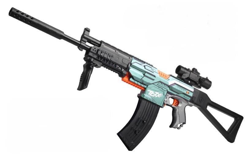 Игрушечный автомат NERF на мягких шарах аккумуляторный 102 см Зеленый (AK105) Игрушечный автомат NERF на мягких шарах аккумуляторный 102 см Зеленый (AK105)