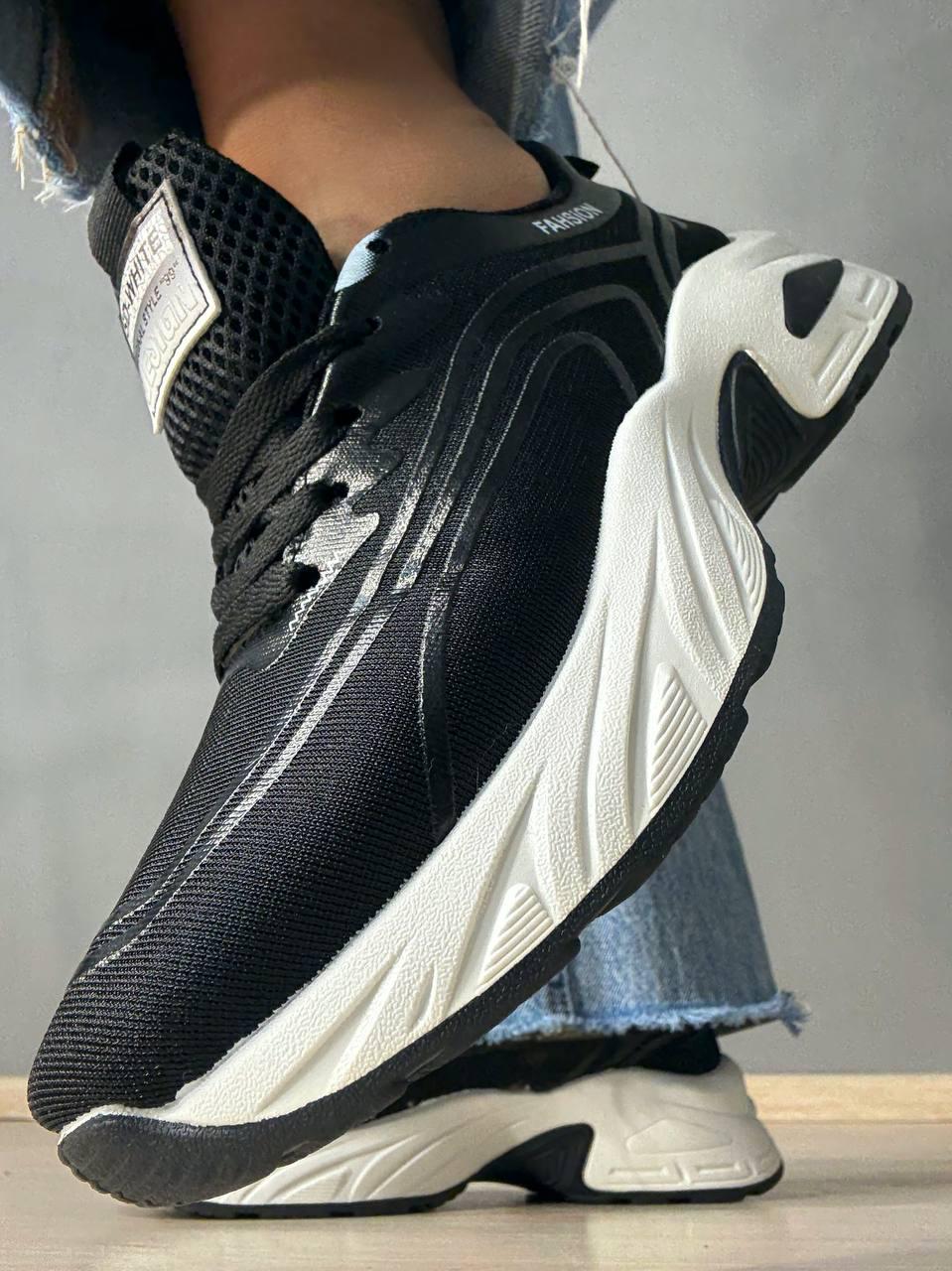 Кроссовки женские Violeta 149-62 текстильные сетка р. 38 Черный/Белый (5048) - фото 7