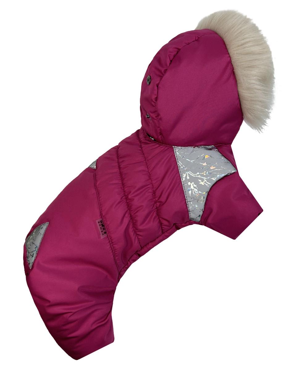 Комбінезон зимовий для собак дівчат Dogs Bomba р. 2 Малиновий - фото 5