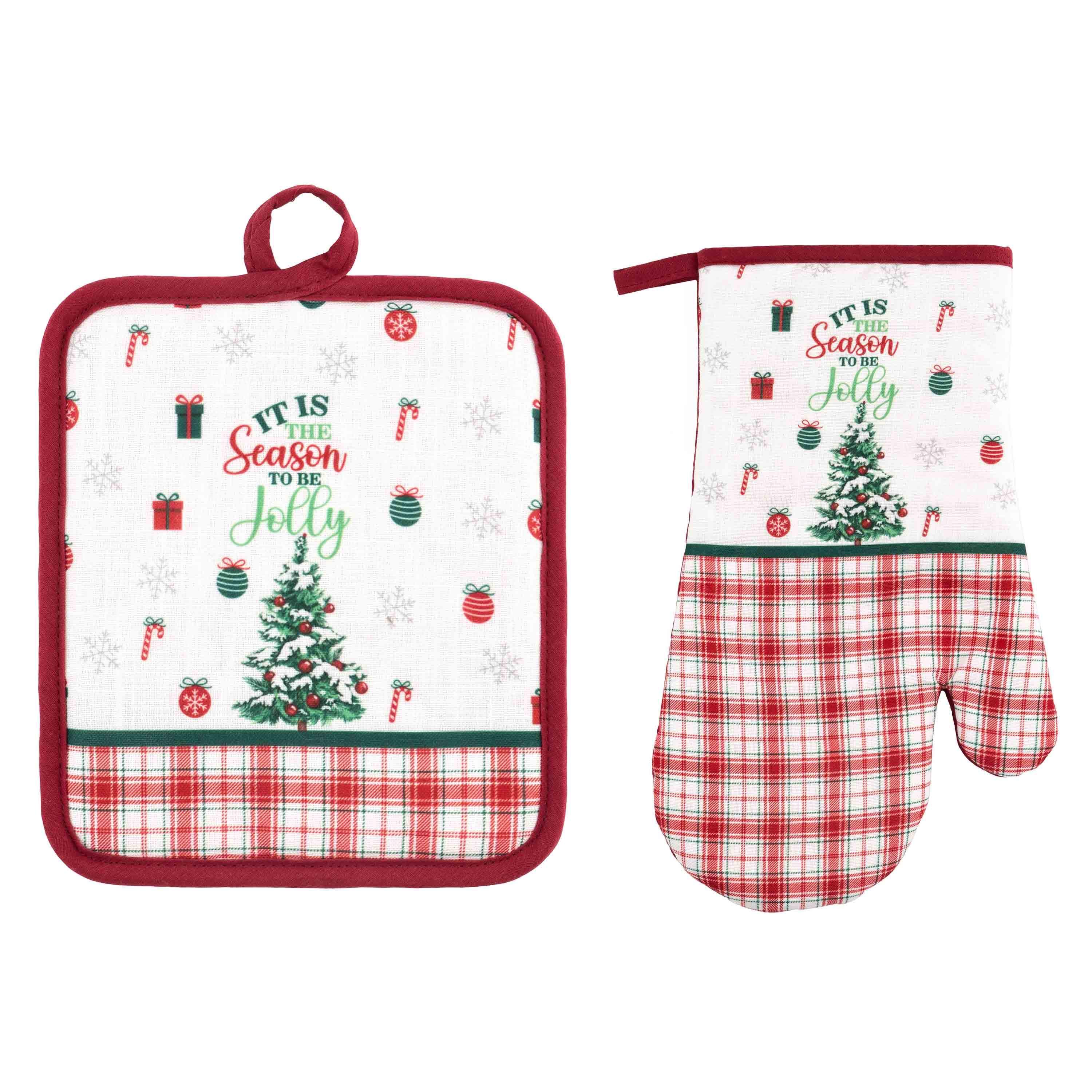 Набор прихваток для кухни Ardesto Christmas Tree 18х20 см 18х30 см Зеленый (ART14HT)