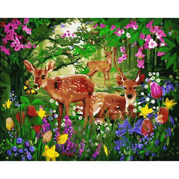 Картина по номерам Brushme GX30951 Олени в цветущем лесу 40х50 см (1379075818) Картина по номерам Brushme GX30951 Олени в цветущем лесу 40х50 см (1379075818)