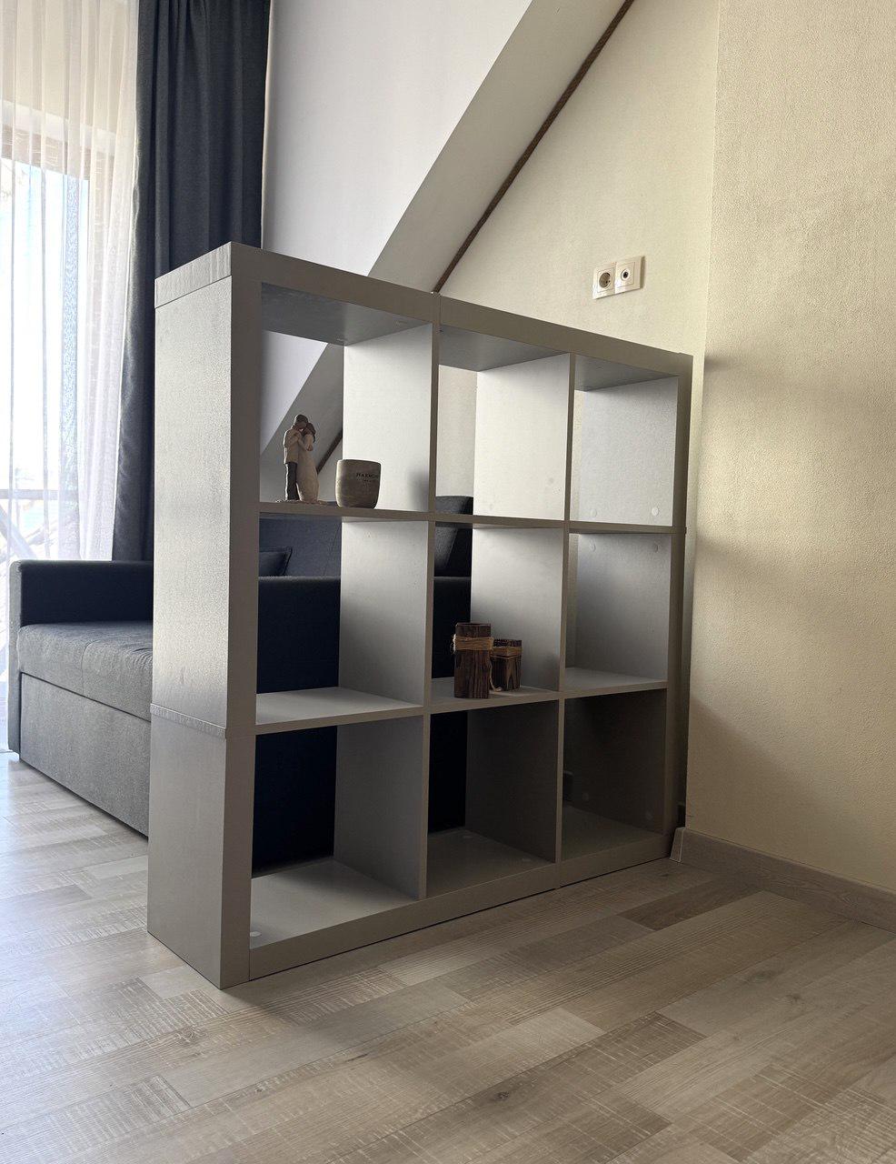 Стелаж у вітальню Inteo Мікс 3х3 1146х1146х290 мм Cірий платиновий (26867469)