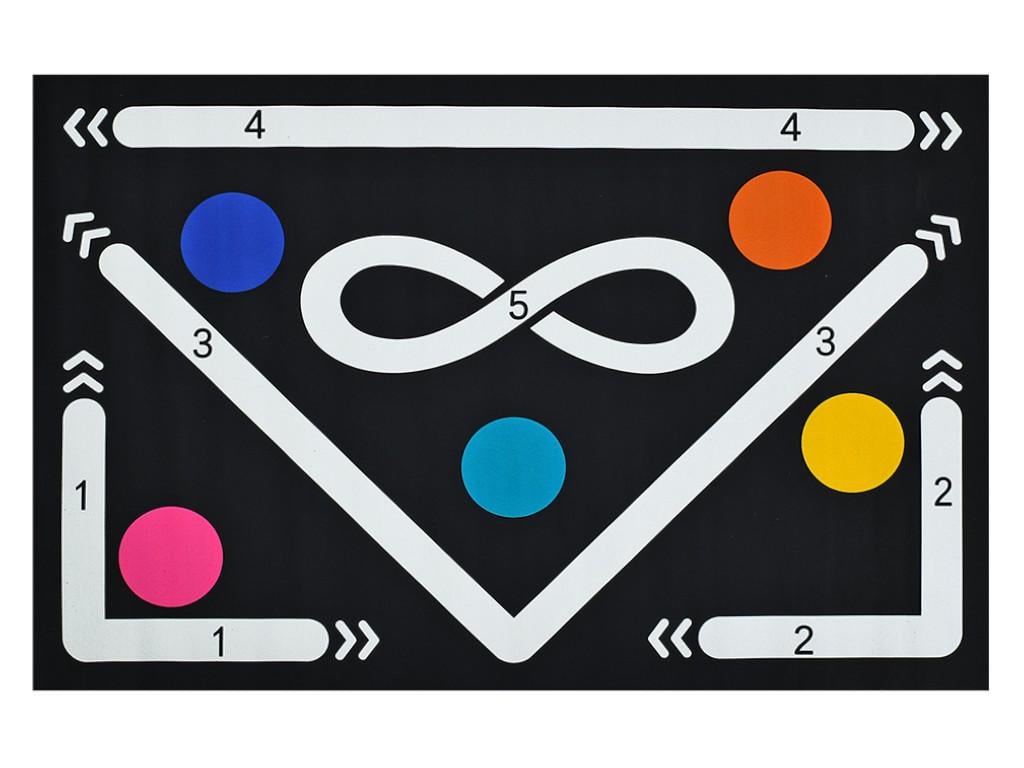 Коврик OSPORT для тренировок по футболу 90х60 см Черно-белый (MS 4628)