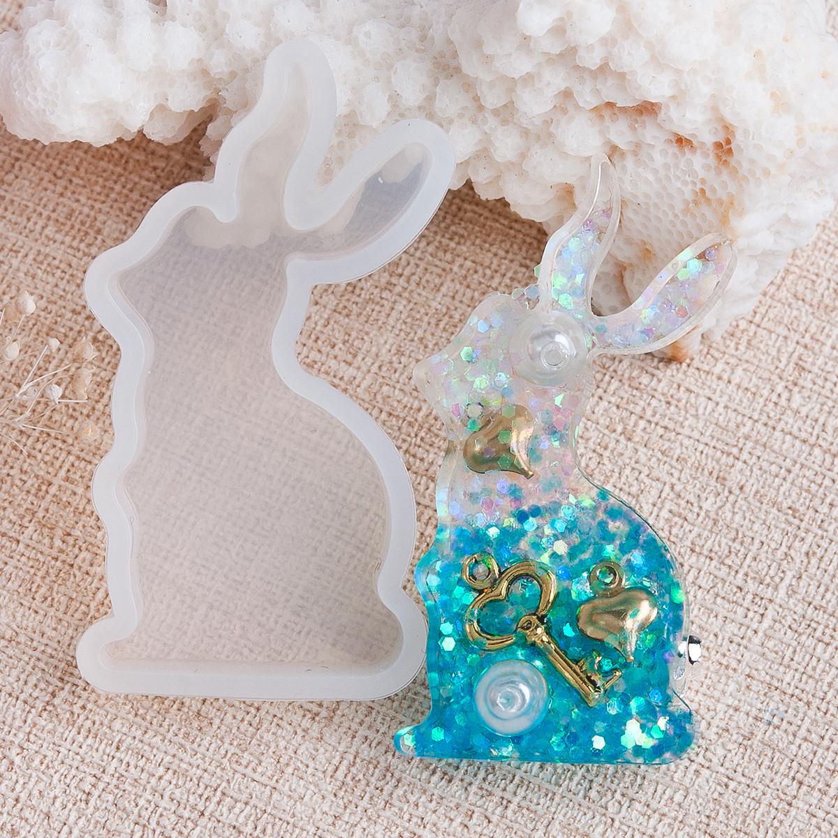 Форма для епоксидної смоли Finding заєць 51х27 мм Білий (23195230)