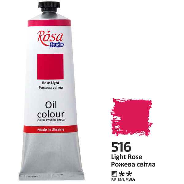 Масляная краска ROSA Studio 516 100 мл Розовый светлый (328516) - фото 1 Масляная краска ROSA Studio 516 100 мл Розовый светлый (328516) - фото 1