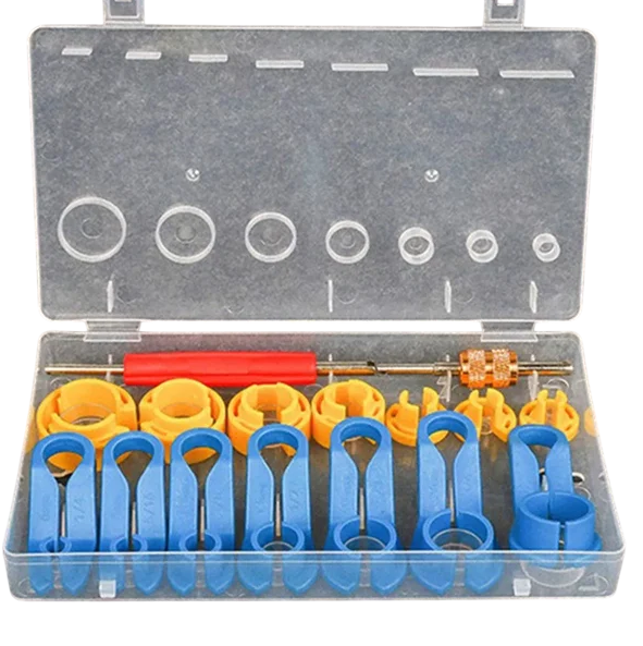 Інструменти для від'єднання труб кондиціонера авто J00142 14 знімачів та 2 викрутки в кейсі Інструменти для від'єднання труб кондиціонера авто J00142 14 знімачів та 2 викрутки в кейсі