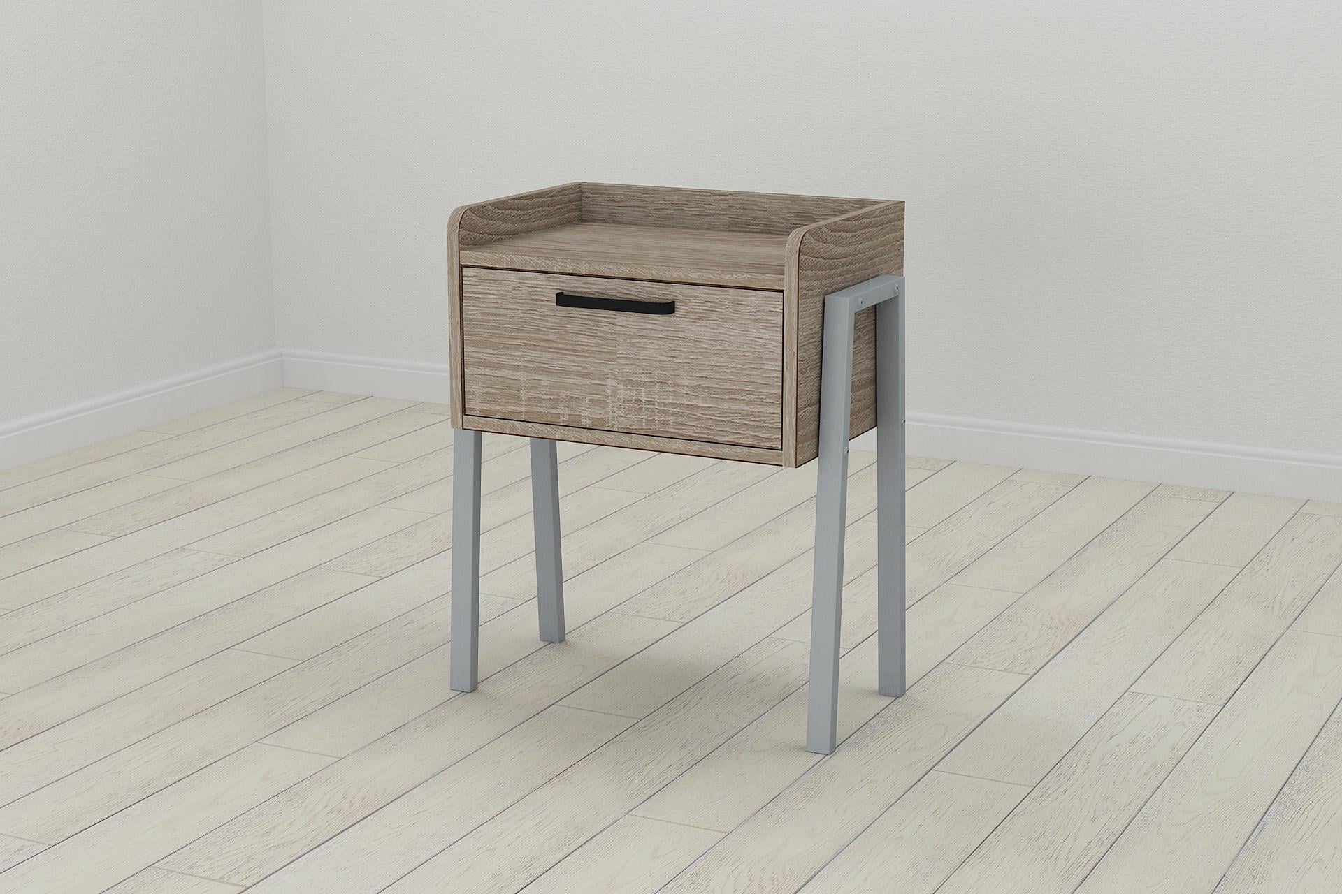 Тумба модульная Ferrum-decor Бетти металл/ДСП 16 мм 540x450x320 мм Серый/Сонома Трюфель (FRD-103001)